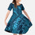 Naval Night Aloha Hawaii Family Matching Off The Shoulder Long Sleeve Dress and Hawaiian Shirt Hawaiian Kakau Ohia Lehua Lei - Polynesian Pride
