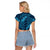 Naval Night Aloha Hawaii Raglan Cropped T Shirt Hawaiian Kakau Ohia Lehua Lei - Polynesian Pride