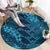 Naval Night Aloha Hawaii Round Carpet Hawaiian Kakau Ohia Lehua Lei - Polynesian Pride