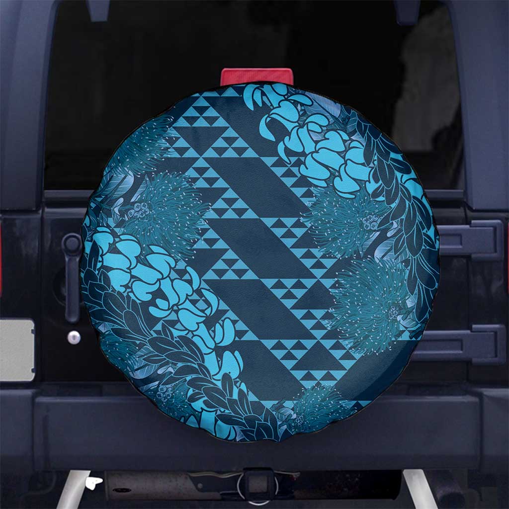 Naval Night Aloha Hawaii Spare Tire Cover Hawaiian Kakau Ohia Lehua Lei - Polynesian Pride