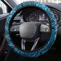 Naval Night Aloha Hawaii Steering Wheel Cover Hawaiian Kakau Ohia Lehua Lei - Polynesian Pride
