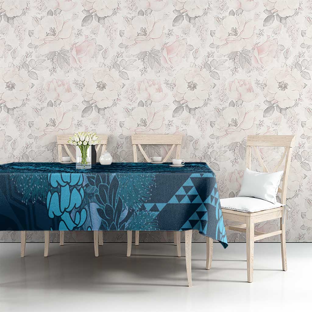 Naval Night Aloha Hawaii Tablecloth Hawaiian Kakau Ohia Lehua Lei - Polynesian Pride