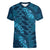 Naval Night Aloha Hawaii Women V-Neck T-Shirt Hawaiian Kakau Ohia Lehua Lei - Polynesian Pride