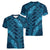 Naval Night Aloha Hawaii Women V-Neck T-Shirt Hawaiian Kakau Ohia Lehua Lei - Polynesian Pride