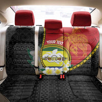 Personalised PNG Morobe Provins Back Car Seat Cover Papua New Guinea Plumeria Melanesian Pattern - Polynesian Pride