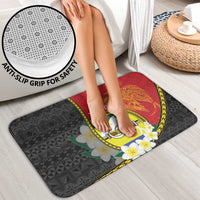 Personalised PNG Morobe Provins Bathroom Set Papua New Guinea Plumeria Melanesian Pattern - Polynesian Pride