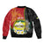 Personalised PNG Morobe Provins Bomber Jacket Papua New Guinea Plumeria Melanesian Pattern - Polynesian Pride