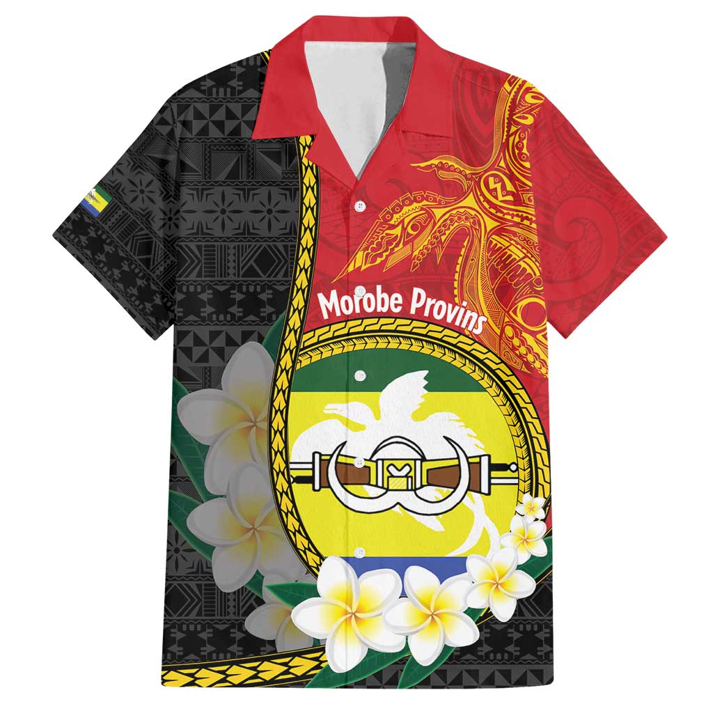 Personalised PNG Morobe Provins Family Matching Off Shoulder Maxi Dress and Hawaiian Shirt Papua New Guinea Plumeria Melanesian Pattern - Polynesian Pride