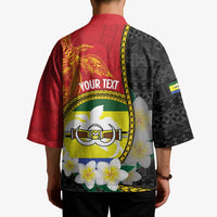 Personalised PNG Morobe Provins Kimono Papua New Guinea Plumeria Melanesian Pattern - Polynesian Pride