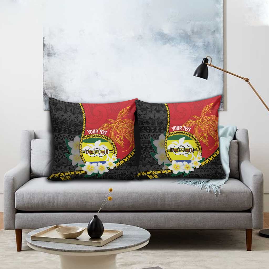 Personalised PNG Morobe Provins Pillow Cover Papua New Guinea Plumeria Melanesian Pattern LT14 - Polynesian Pride