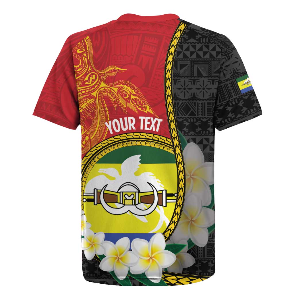 Personalised PNG Morobe Provins Rugby Jersey Papua New Guinea Plumeria Melanesian Pattern - Polynesian Pride