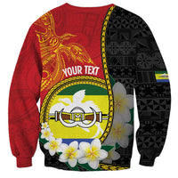 Personalised PNG Morobe Provins Sweatshirt Papua New Guinea Plumeria Melanesian Pattern - Polynesian Pride