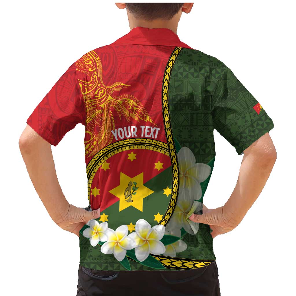 Personalised PNG Isten Hailans Provins Family Matching Mermaid Dress and Hawaiian Shirt Papua New Guinea Plumeria Melanesian Pattern - Polynesian Pride