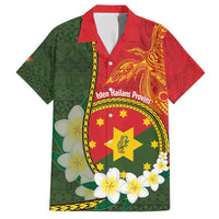 Personalised PNG Isten Hailans Provins Family Matching Summer Maxi Dress and Hawaiian Shirt Papua New Guinea Plumeria Melanesian Pattern - Polynesian Pride