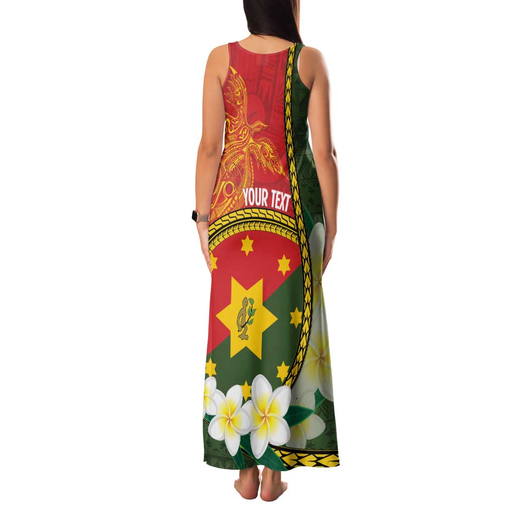 Personalised PNG Isten Hailans Provins Family Matching Tank Maxi Dress and Hawaiian Shirt Papua New Guinea Plumeria Melanesian Pattern - Polynesian Pride