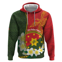 Personalised PNG Isten Hailans Provins Hoodie Papua New Guinea Plumeria Melanesian Pattern - Polynesian Pride