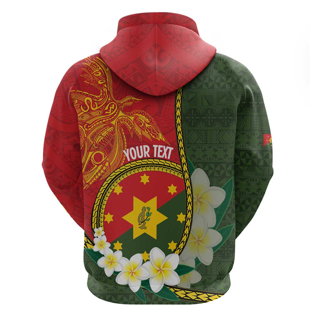 Personalised PNG Isten Hailans Provins Hoodie Papua New Guinea Plumeria Melanesian Pattern - Polynesian Pride