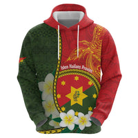 Personalised PNG Isten Hailans Provins Hoodie Papua New Guinea Plumeria Melanesian Pattern - Polynesian Pride