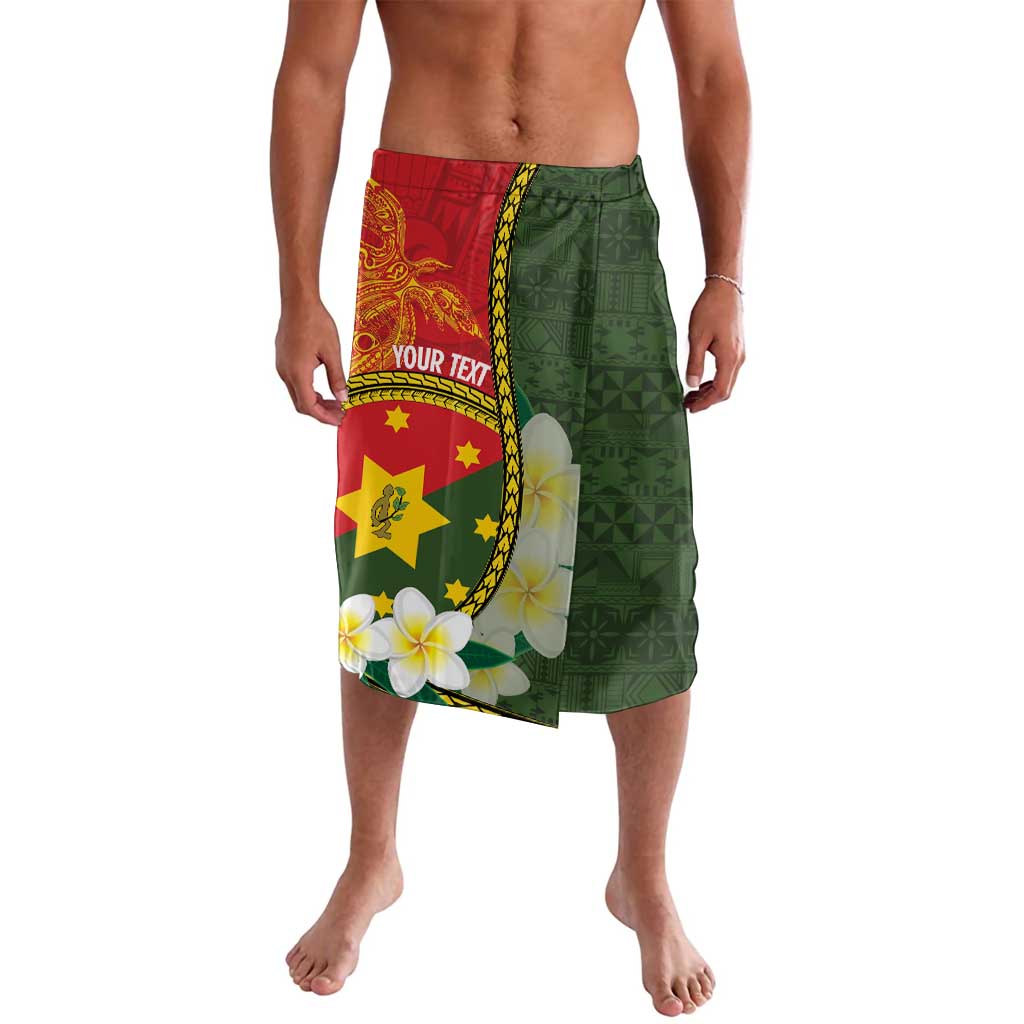 Personalised PNG Isten Hailans Provins Lavalava Papua New Guinea Plumeria Melanesian Pattern - Polynesian Pride