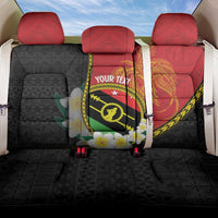 Personalised PNG Sauten Hailans Back Car Seat Cover Papua New Guinea Plumeria Melanesian Pattern - Polynesian Pride