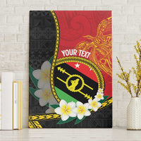 Personalised PNG Sauten Hailans Canvas Wall Art Papua New Guinea Plumeria Melanesian Pattern - Polynesian Pride