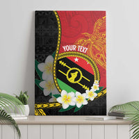 Personalised PNG Sauten Hailans Canvas Wall Art Papua New Guinea Plumeria Melanesian Pattern - Polynesian Pride