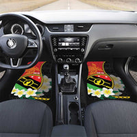 Personalised PNG Sauten Hailans Car Mats Papua New Guinea Plumeria Melanesian Pattern - Polynesian Pride