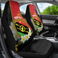 Personalised PNG Sauten Hailans Car Seat Cover Papua New Guinea Plumeria Melanesian Pattern - Polynesian Pride