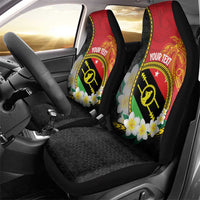 Personalised PNG Sauten Hailans Car Seat Cover Papua New Guinea Plumeria Melanesian Pattern - Polynesian Pride