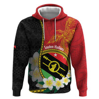 Personalised PNG Sauten Hailans Hoodie Papua New Guinea Plumeria Melanesian Pattern - Polynesian Pride