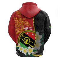 Personalised PNG Sauten Hailans Hoodie Papua New Guinea Plumeria Melanesian Pattern - Polynesian Pride