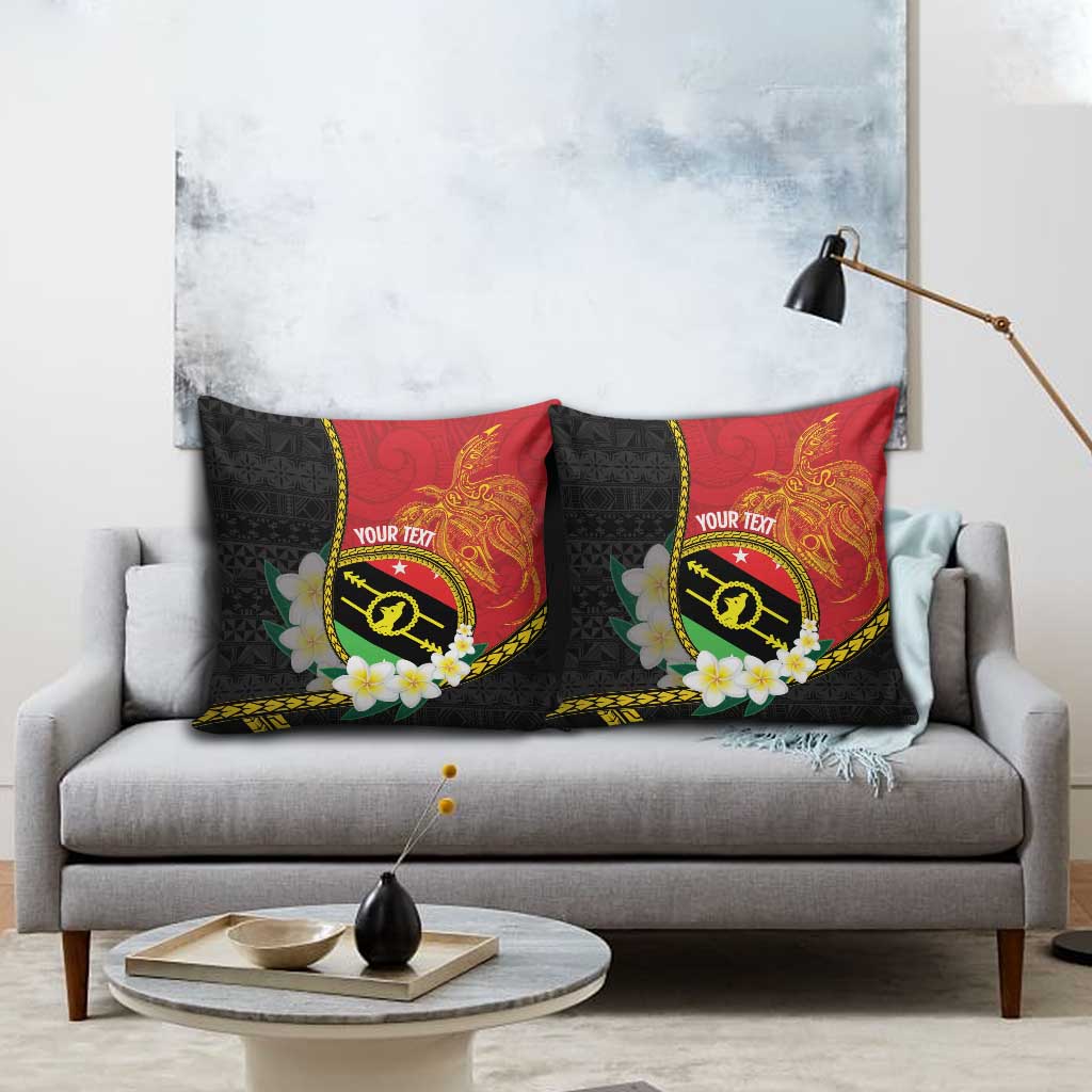 Personalised PNG Sauten Hailans Pillow Cover Papua New Guinea Plumeria Melanesian Pattern LT14 - Polynesian Pride