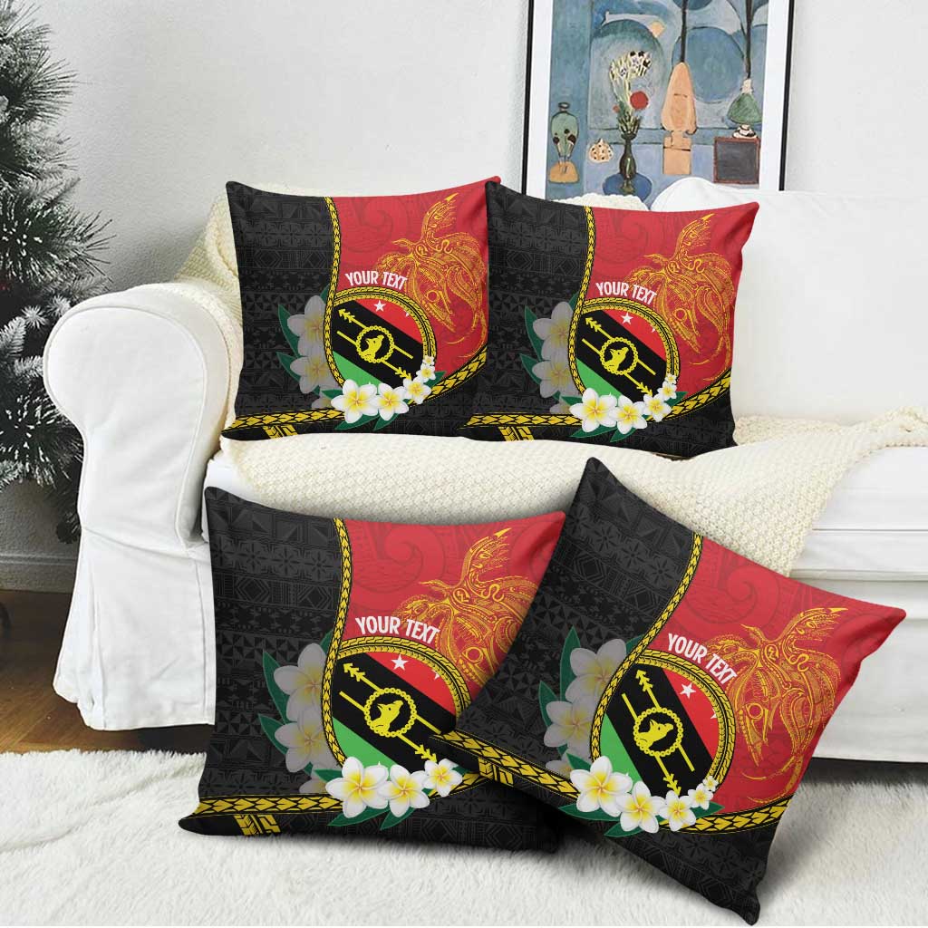 Personalised PNG Sauten Hailans Pillow Cover Papua New Guinea Plumeria Melanesian Pattern LT14 - Polynesian Pride