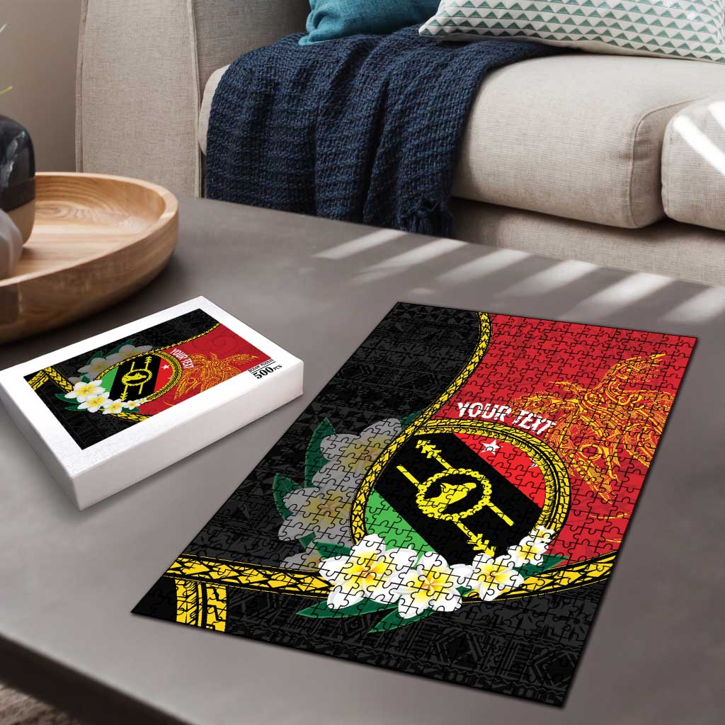 Personalised PNG Sauten Hailans Puzzle Papua New Guinea Plumeria Melanesian Pattern LT14 - Polynesian Pride
