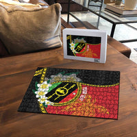 Personalised PNG Sauten Hailans Puzzle Papua New Guinea Plumeria Melanesian Pattern LT14 - Polynesian Pride