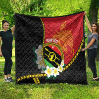 Personalised PNG Sauten Hailans Quilt Papua New Guinea Plumeria Melanesian Pattern - Polynesian Pride