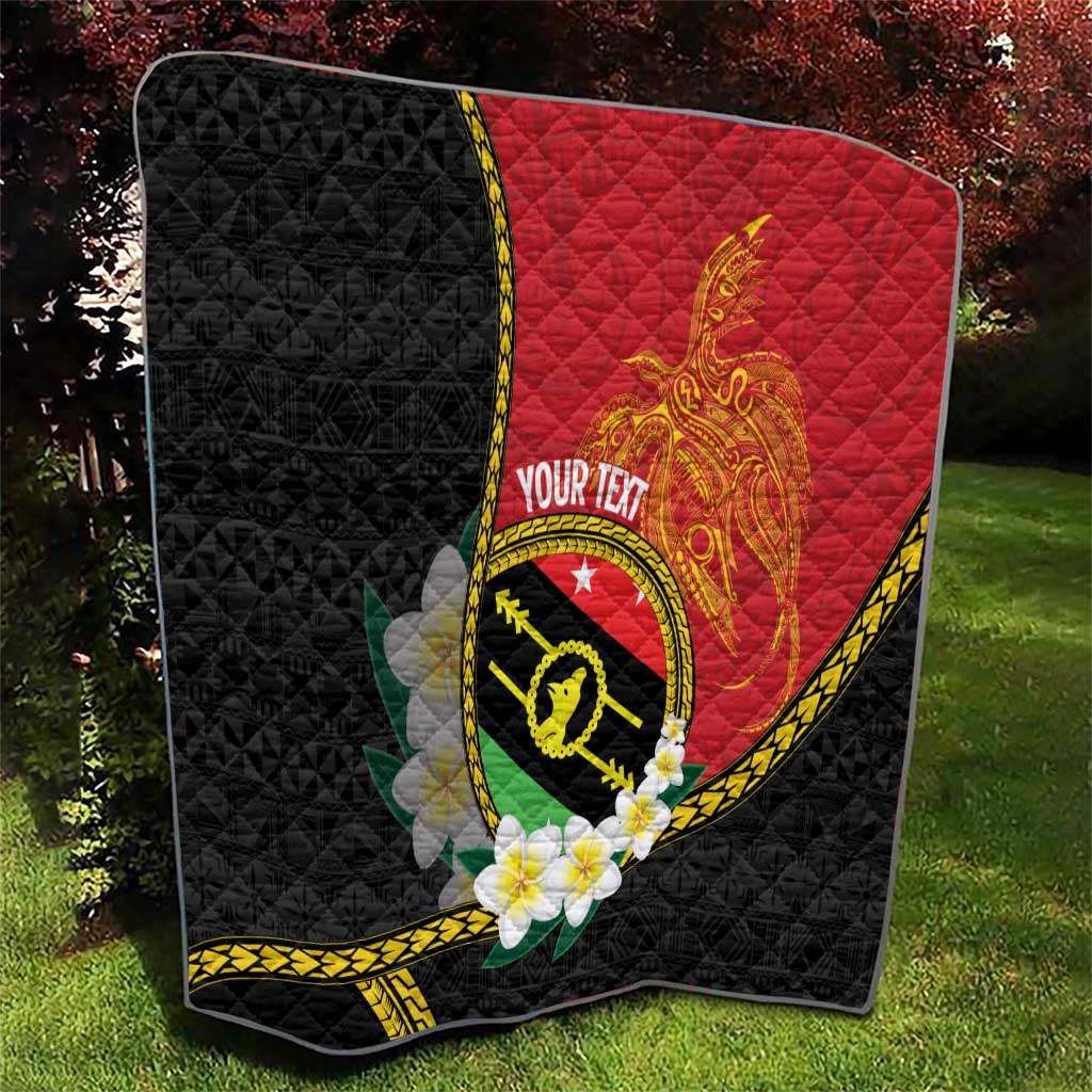 Personalised PNG Sauten Hailans Quilt Papua New Guinea Plumeria Melanesian Pattern - Polynesian Pride