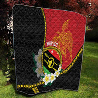 Personalised PNG Sauten Hailans Quilt Papua New Guinea Plumeria Melanesian Pattern - Polynesian Pride