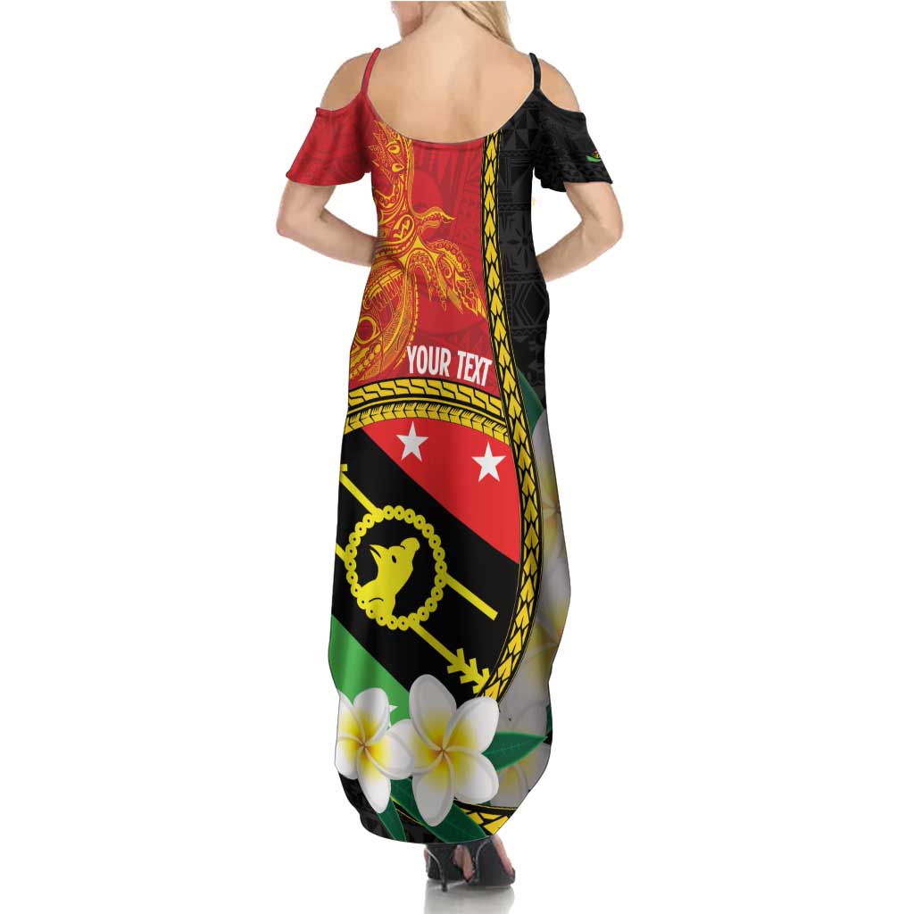 Personalised PNG Sauten Hailans Summer Maxi Dress Papua New Guinea Plumeria Melanesian Pattern - Polynesian Pride