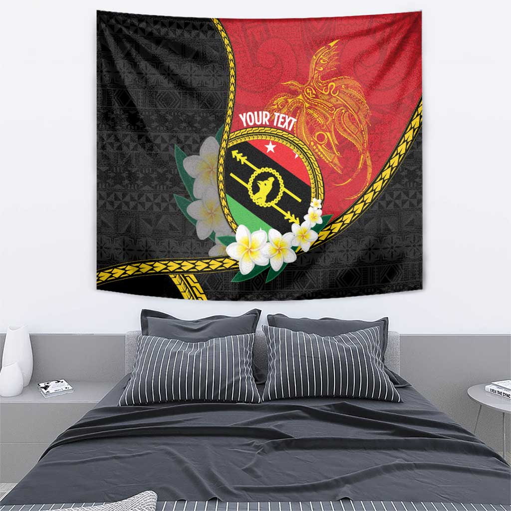 Personalised PNG Sauten Hailans Tapestry Papua New Guinea Plumeria Melanesian Pattern LT14 - Polynesian Pride