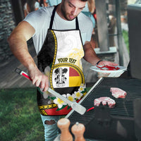 Personalised PNG Madang Provins Apron Papua New Guinea Plumeria Melanesian Pattern - Polynesian Pride