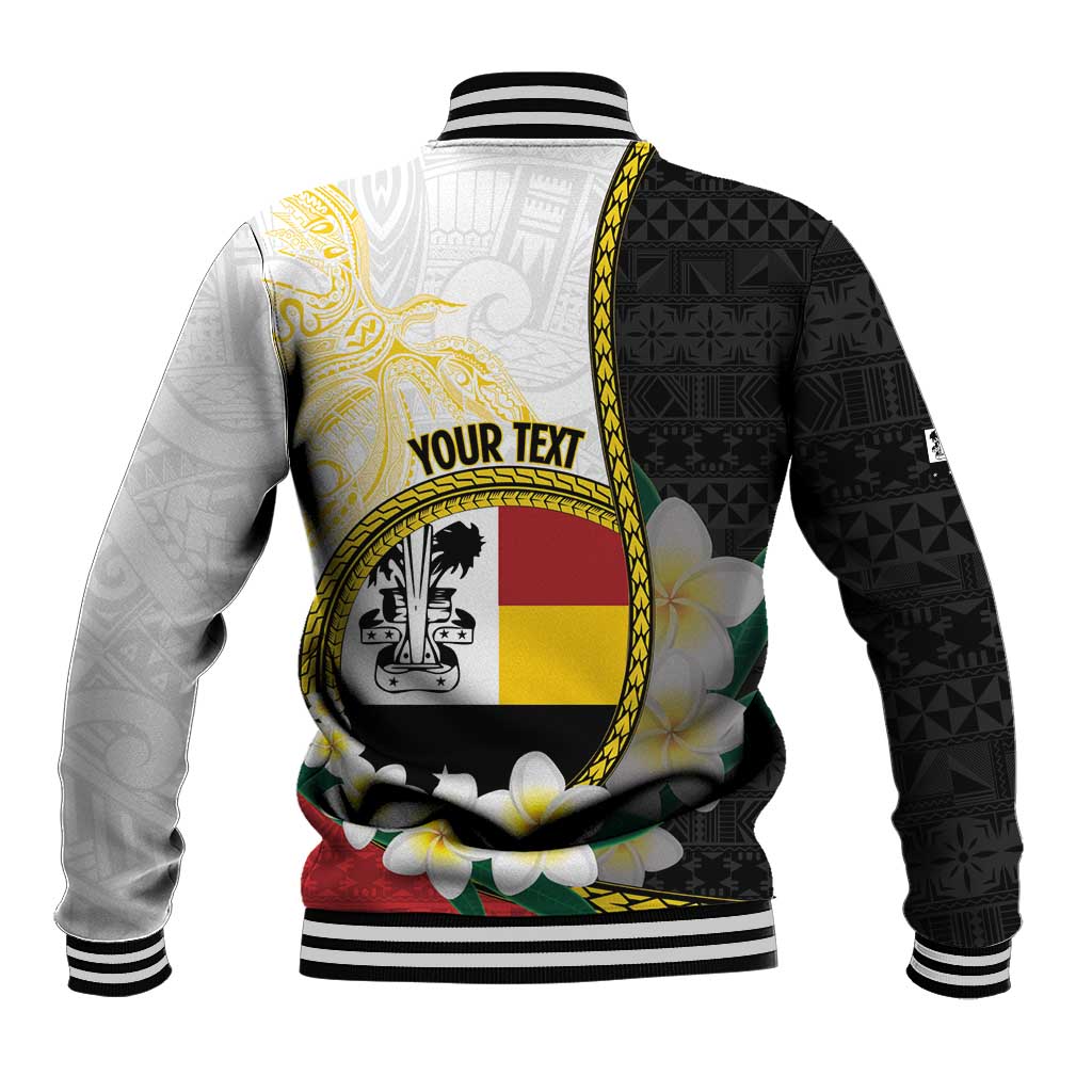 Personalised PNG Madang Provins Baseball Jacket Papua New Guinea Plumeria Melanesian Pattern LT14 - Polynesian Pride