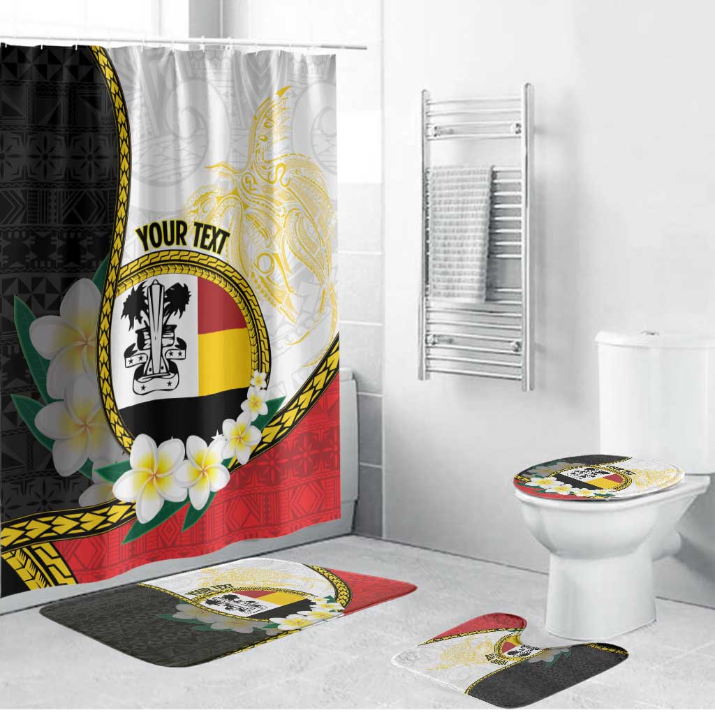 Personalised PNG Madang Provins Bathroom Set Papua New Guinea Plumeria Melanesian Pattern - Polynesian Pride