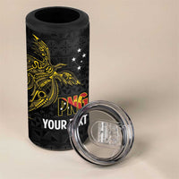 Personalised PNG Madang Provins 4 in 1 Can Cooler Tumbler Papua New Guinea Plumeria Melanesian Pattern - Polynesian Pride
