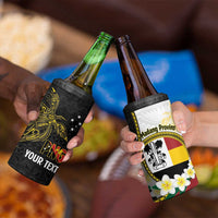 Personalised PNG Madang Provins 4 in 1 Can Cooler Tumbler Papua New Guinea Plumeria Melanesian Pattern - Polynesian Pride