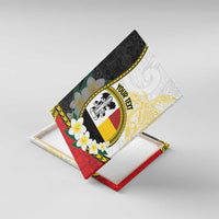 Personalised PNG Madang Provins Canvas Wall Art Papua New Guinea Plumeria Melanesian Pattern - Polynesian Pride