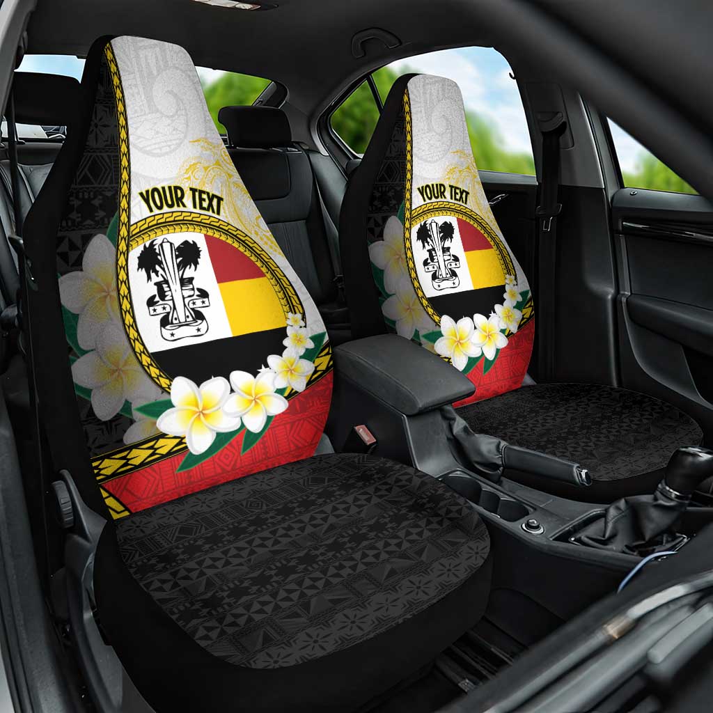 Personalised PNG Madang Provins Car Seat Cover Papua New Guinea Plumeria Melanesian Pattern - Polynesian Pride
