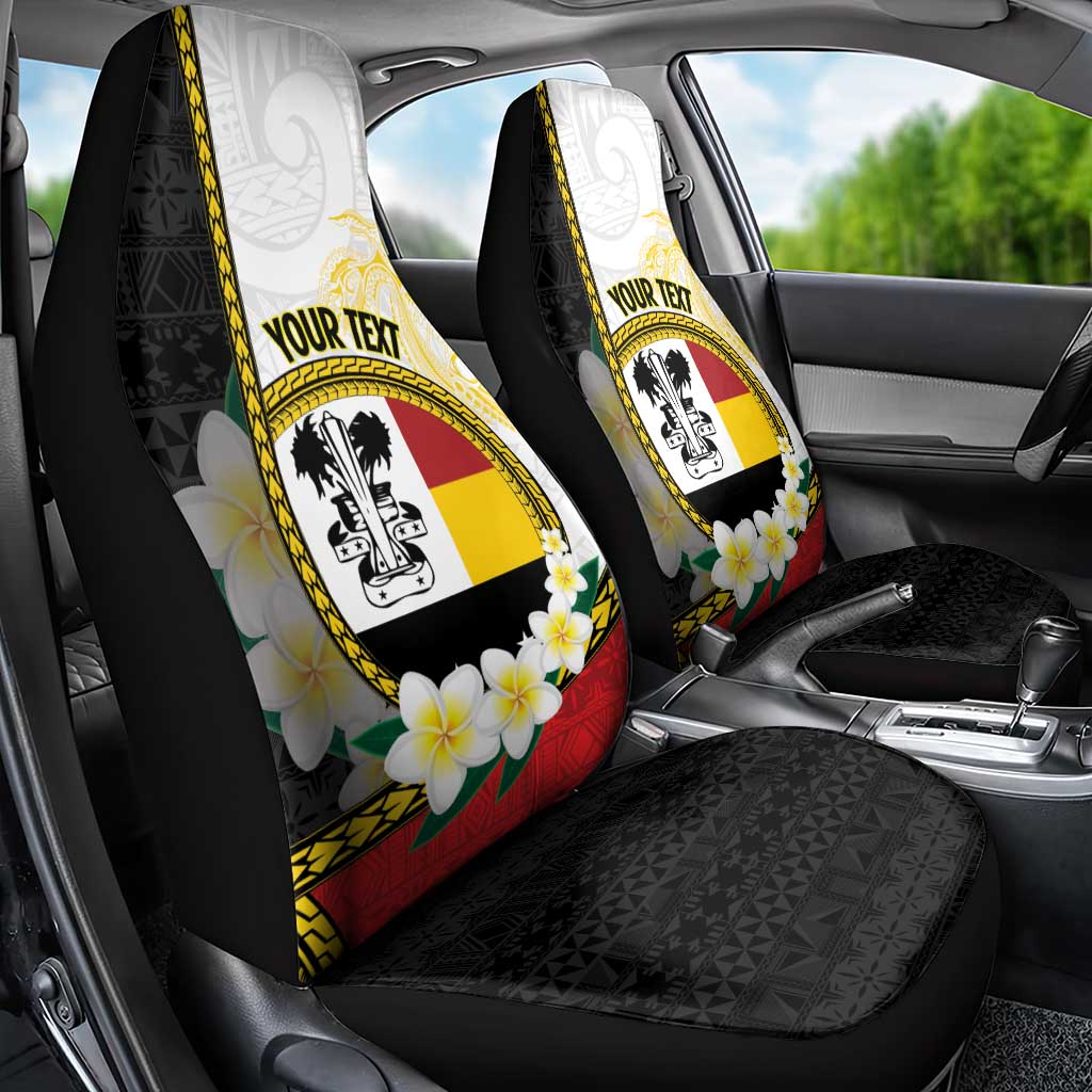 Personalised PNG Madang Provins Car Seat Cover Papua New Guinea Plumeria Melanesian Pattern - Polynesian Pride