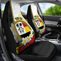 Personalised PNG Madang Provins Car Seat Cover Papua New Guinea Plumeria Melanesian Pattern - Polynesian Pride