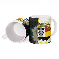 Personalised PNG Madang Provins Ceramic Mug Papua New Guinea Plumeria Melanesian Pattern LT14 - Polynesian Pride